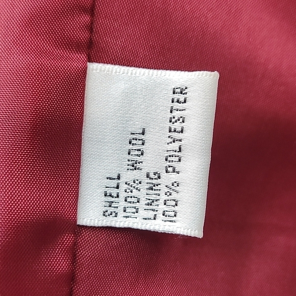 Vintage Talbots Cranberry Red Shetland Wool Blazer - Picture 8 of 10